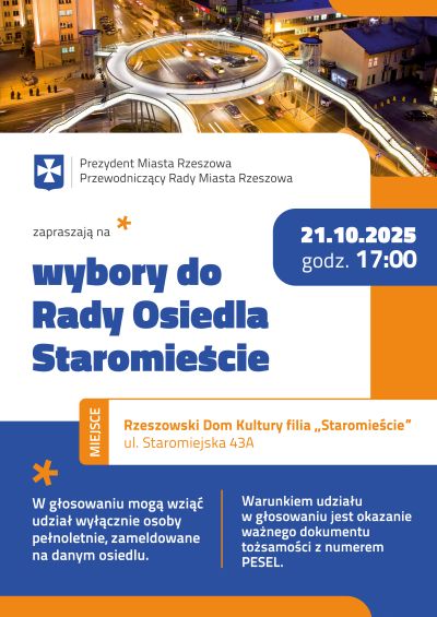 grafika promująca wybory do rady osiedla 2025 - Staromiescie